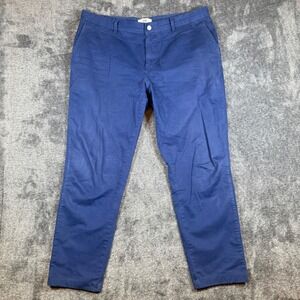 Spoke Build B Mens Chino Pants Navy Blue Waist 38 Cotton Twill Trousers